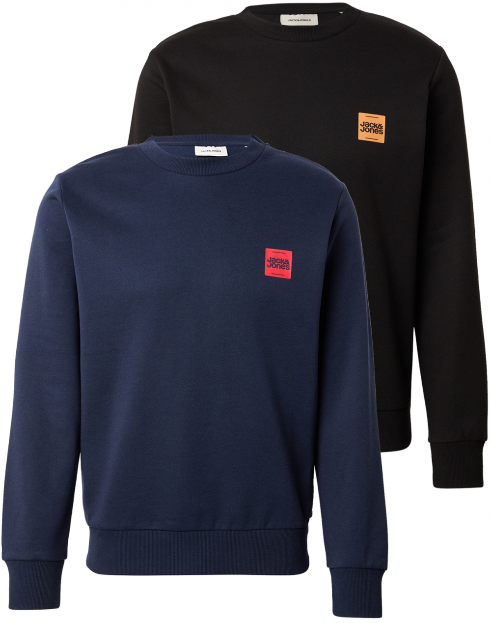 JACK & JONES Mikina 'JJBRANDY'  námornícka modrá / čierna