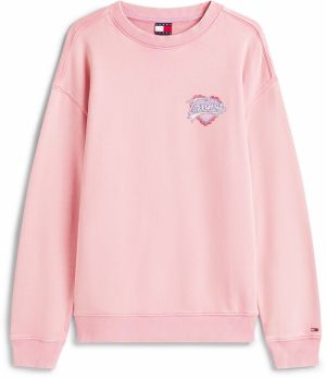 Tommy Jeans Mikina  kráľovská modrá / ružová / červená / biela