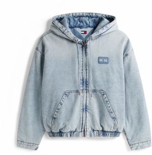 Tommy Jeans Prechodná bunda  modrá denim