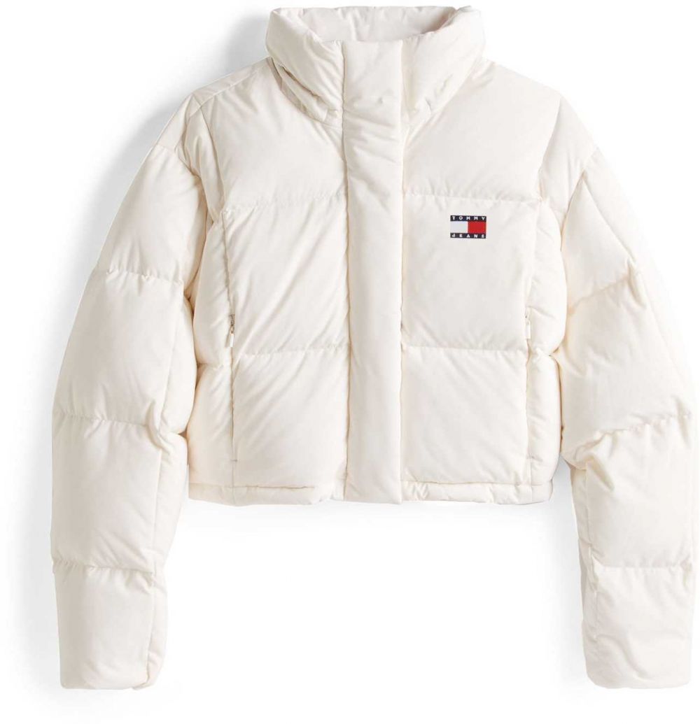 Tommy Jeans Zimná bunda 'ALASKA'  námornícka modrá / červená / biela / prírodná biela