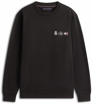 TOMMY HILFIGER Mikina  brusnicová / čierna / biela