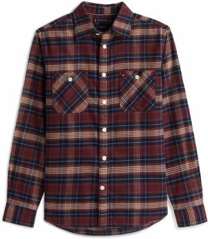 TOMMY HILFIGER Košeľa  námornícka modrá / červená / biela