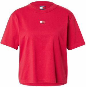 Tommy Jeans Tričko  červená / biela