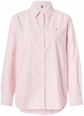 TOMMY HILFIGER Blúzka  pastelovo červená / biela