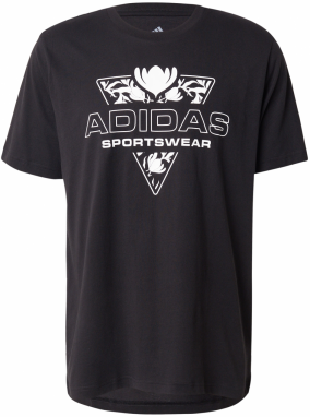 ADIDAS SPORTSWEAR Funkčné tričko 'HOT'  čierna / biela