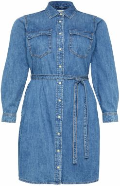 ONLY Carmakoma Košeľové šaty 'CARTRUDY'  modrá denim