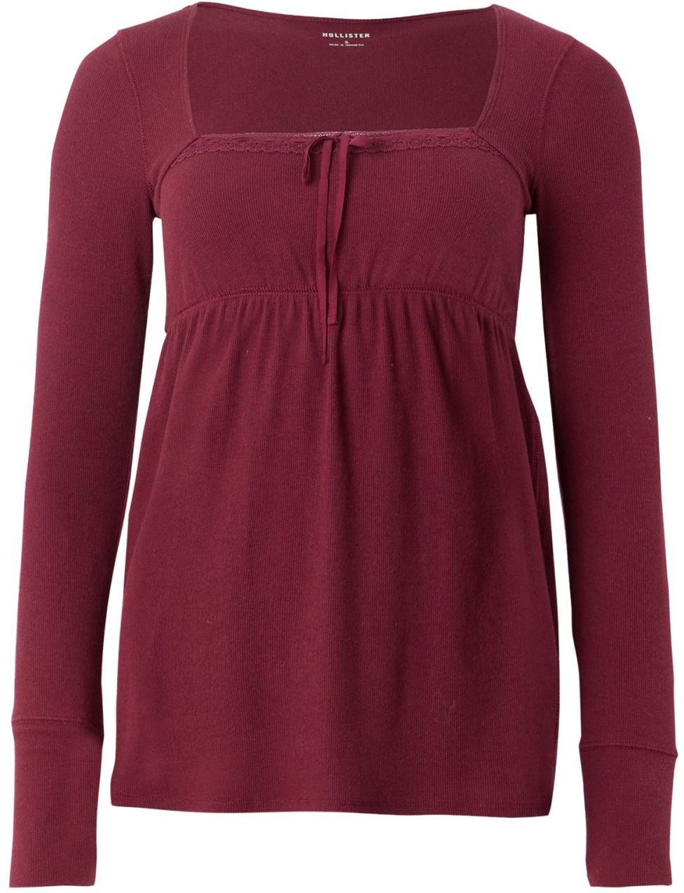 HOLLISTER Tričko  burgundská