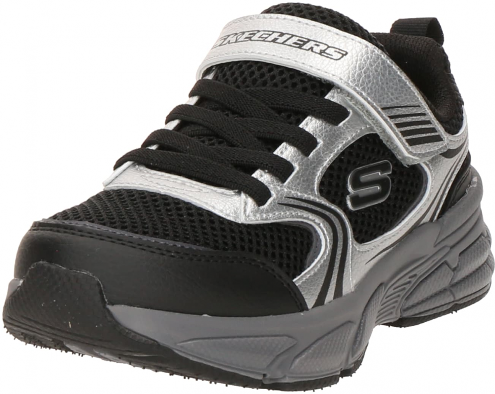 SKECHERS Tenisky  čierna / strieborná