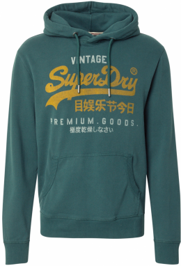 Superdry Mikina 'DUO CLASSIC'  karí / smaragdová / biela