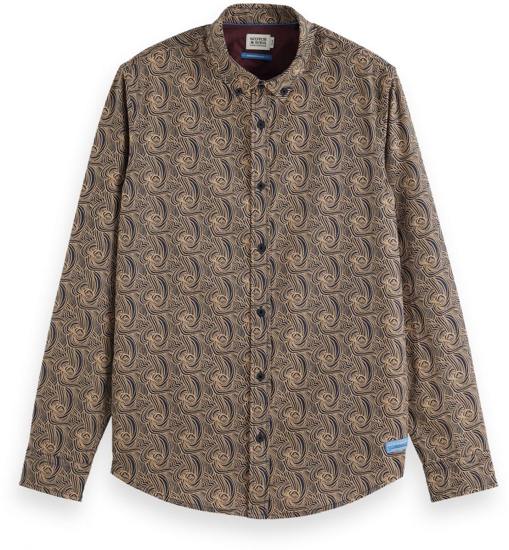 SCOTCH & SODA Košeľa  béžová / tmavomodrá