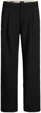 JACK & JONES Chino nohavice 'JPSTBILL JJDAYTONA'  čierna / biela