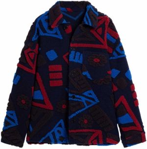 Desigual Prechodná bunda  modrá / tmavomodrá / červená