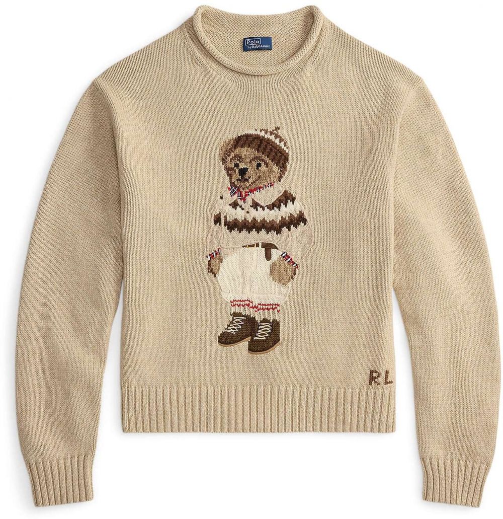 Polo Ralph Lauren Sveter  béžová / svetlobéžová / hnedá / červená