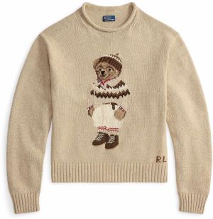 Polo Ralph Lauren Sveter  béžová / svetlobéžová / hnedá / červená