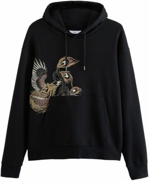 Next Mikina  karamelová / pueblo / čierna / biela