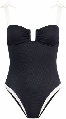 Mint Velvet Jednodielne plavky  čierna / biela