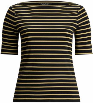 Lauren Ralph Lauren Plus Tričko 'JUDY'  zlatá / čierna