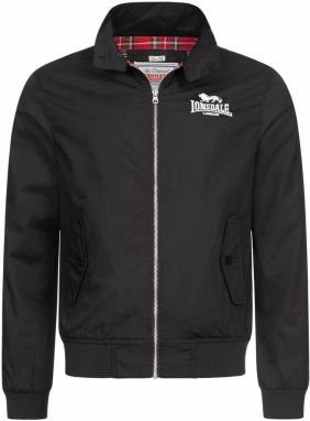 LONSDALE Prechodná bunda 'Acton Harrington'  čierna / biela