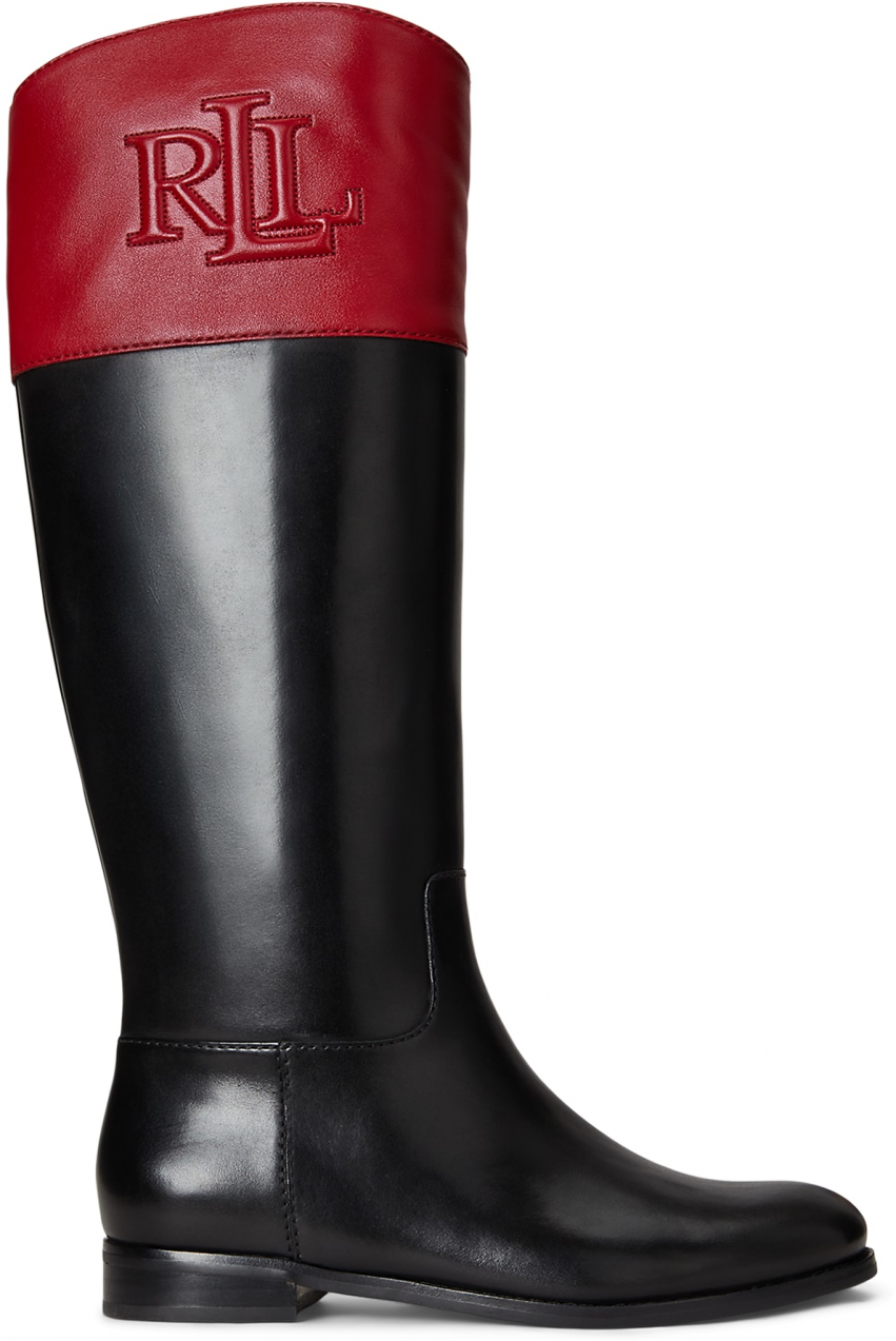 Lauren Ralph Lauren Čižmy 'JUSTINE II'  ohnivo červená / čierna