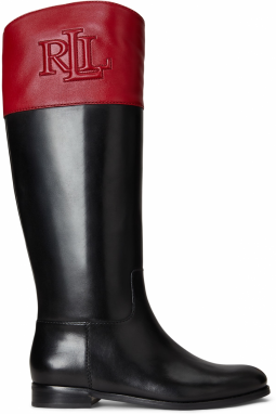 Lauren Ralph Lauren Čižmy 'JUSTINE II'  ohnivo červená / čierna