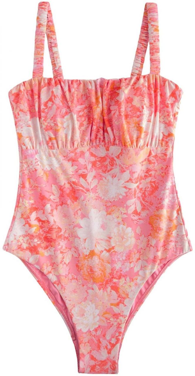 LAURA ASHLEY Jednodielne plavky  oranžová / ružová / červená / šedobiela