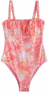 LAURA ASHLEY Jednodielne plavky  oranžová / ružová / červená / šedobiela