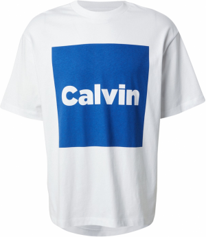 Calvin Klein Jeans Tričko  kráľovská modrá / biela