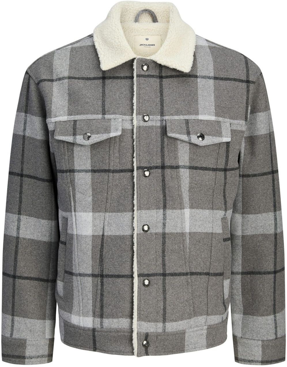 JACK & JONES Prechodná bunda  svetlomodrá / sivá / antracitová / prírodná biela