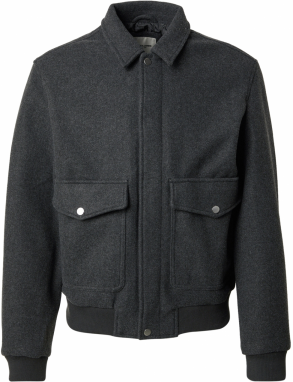 JACK & JONES Prechodná bunda 'JJSHANE'  čierna melírovaná