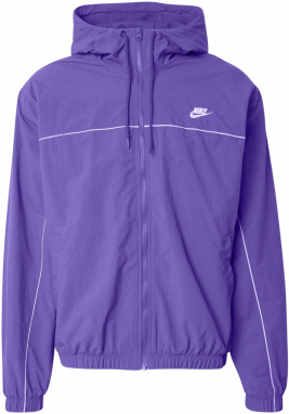 Nike Sportswear Prechodná bunda 'CLUB ATHLETE'  fialová / biela