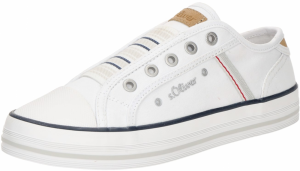 s.Oliver Slip-on obuv  trávovo zelená / svetlooranžová / biela