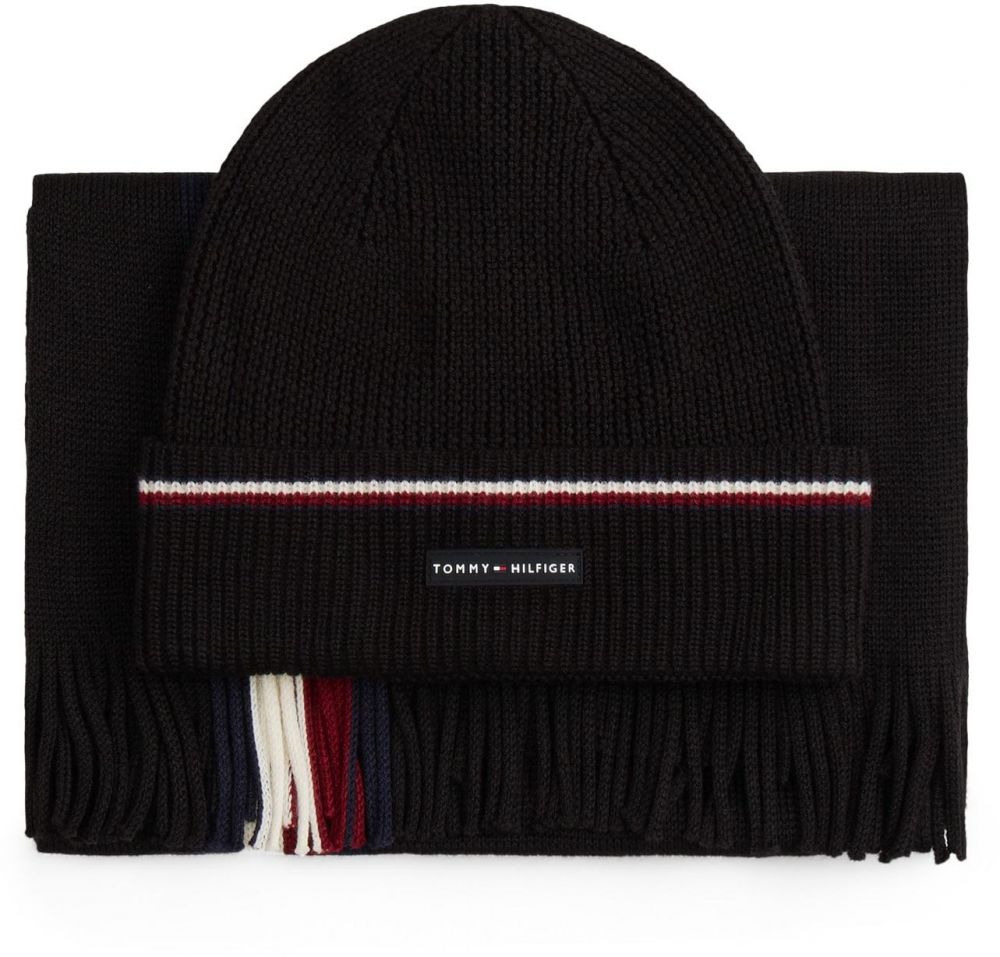 TOMMY HILFIGER Čiapky  čierna / biela