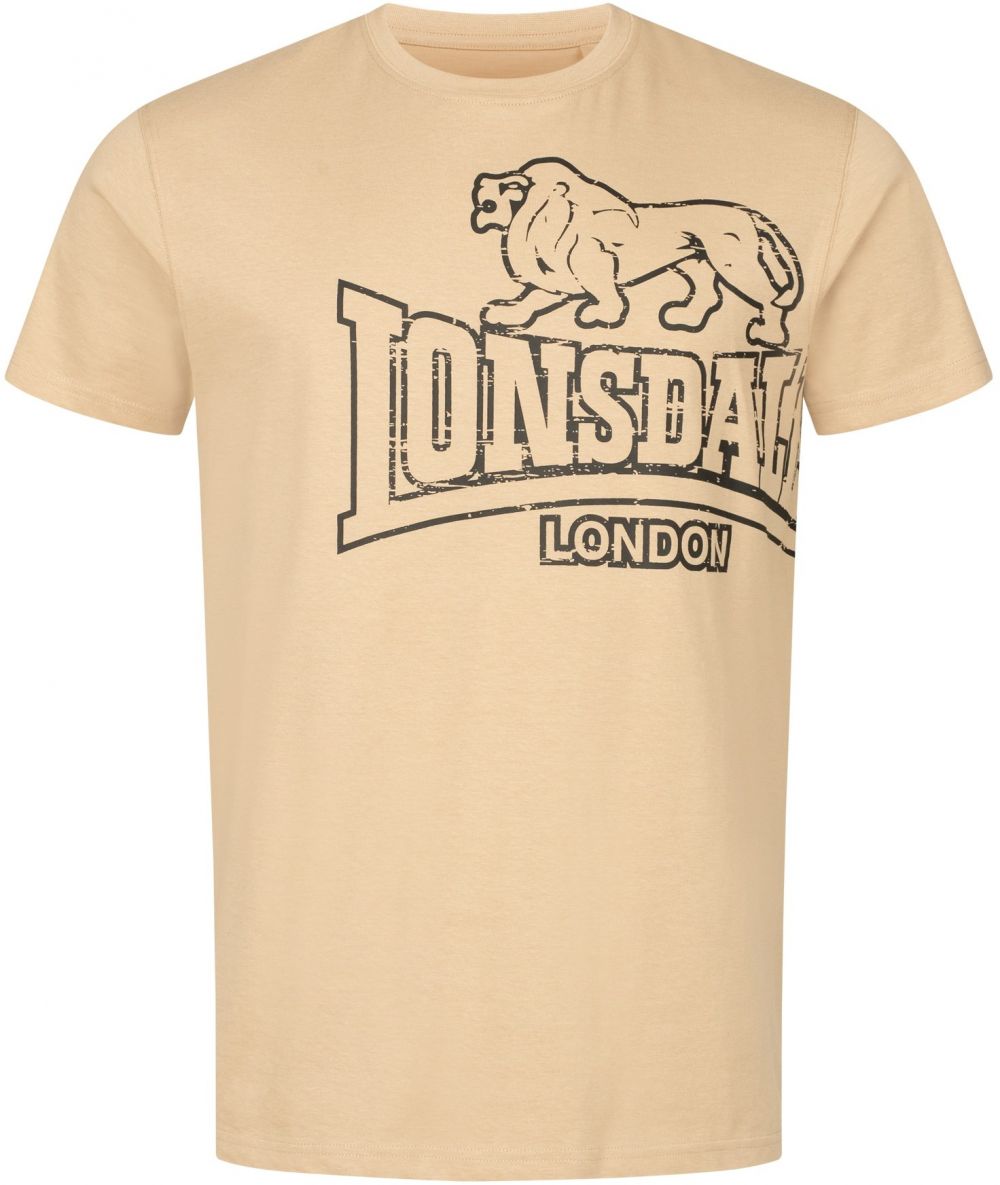 LONSDALE Tričko 'Langsett'  piesková / čierna