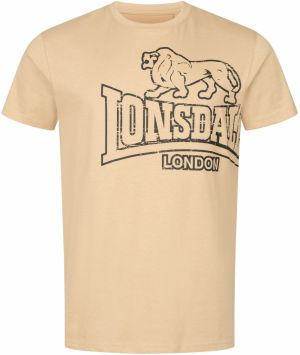 LONSDALE Tričko 'Langsett'  piesková / čierna