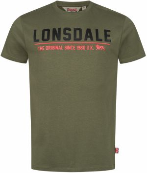 LONSDALE Tričko 'Crantock'  olivová / grenadínová / čierna