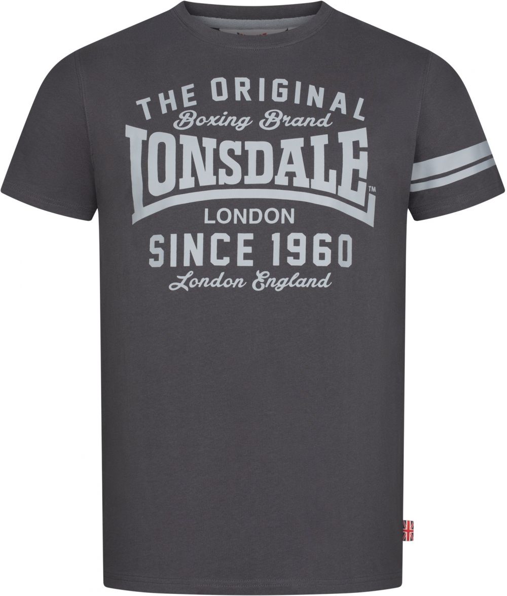 LONSDALE Tričko 'Winnard'  antracitová / svetlosivá