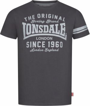 LONSDALE Tričko 'Winnard'  antracitová / svetlosivá