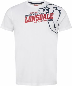 LONSDALE Tričko 'Walkley'  červená / čierna / biela