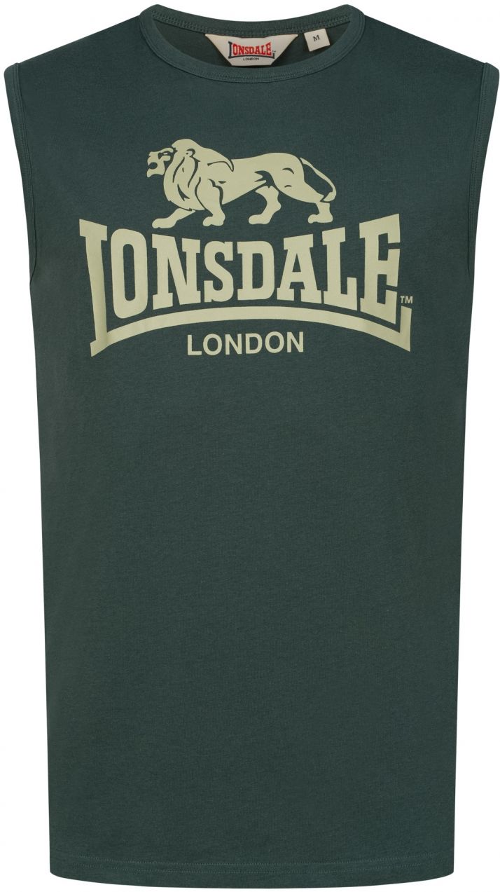LONSDALE Tričko 'Clopton'  trstinová / tmavozelená