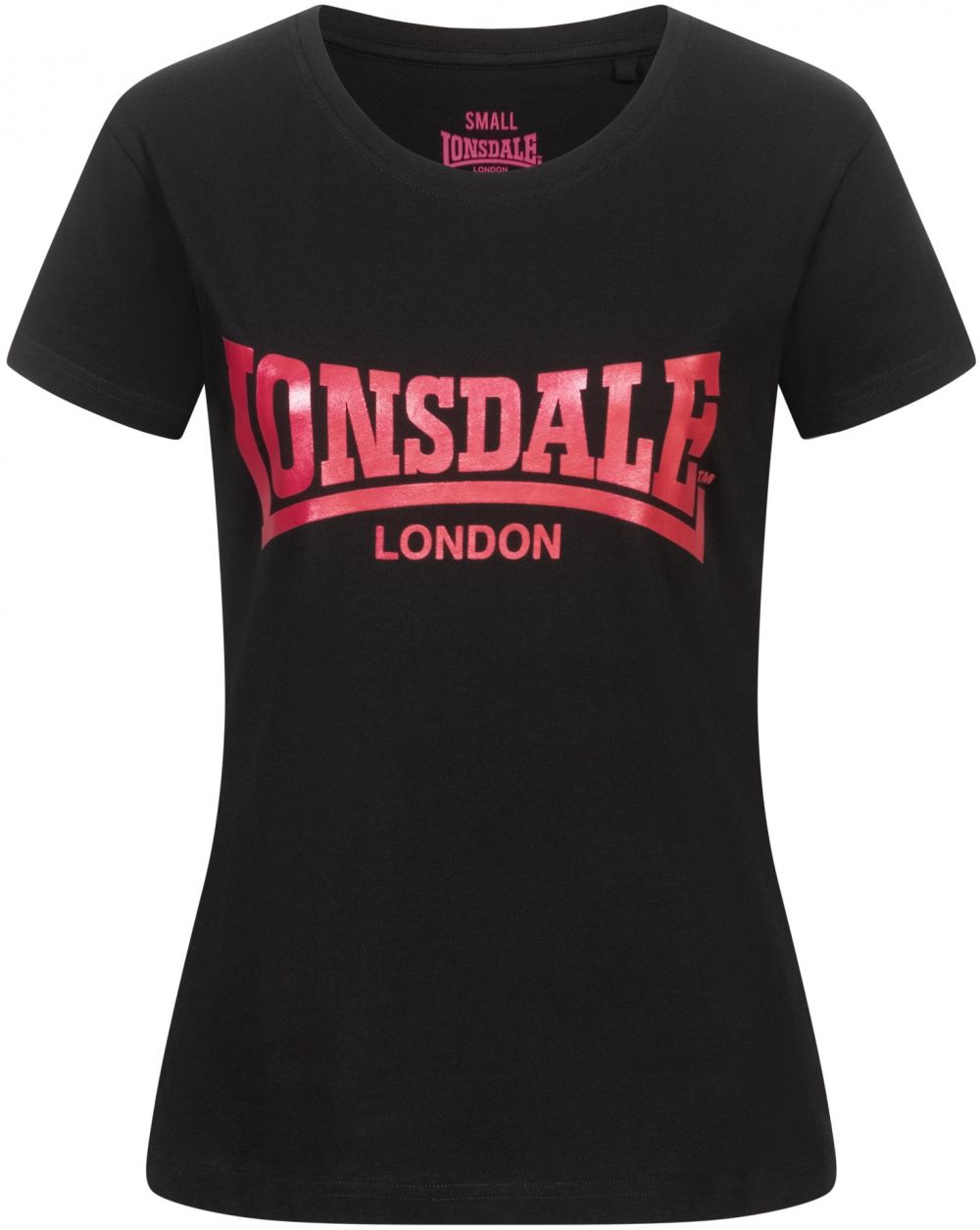 LONSDALE Tričko 'Cartmel'  malinová / čierna