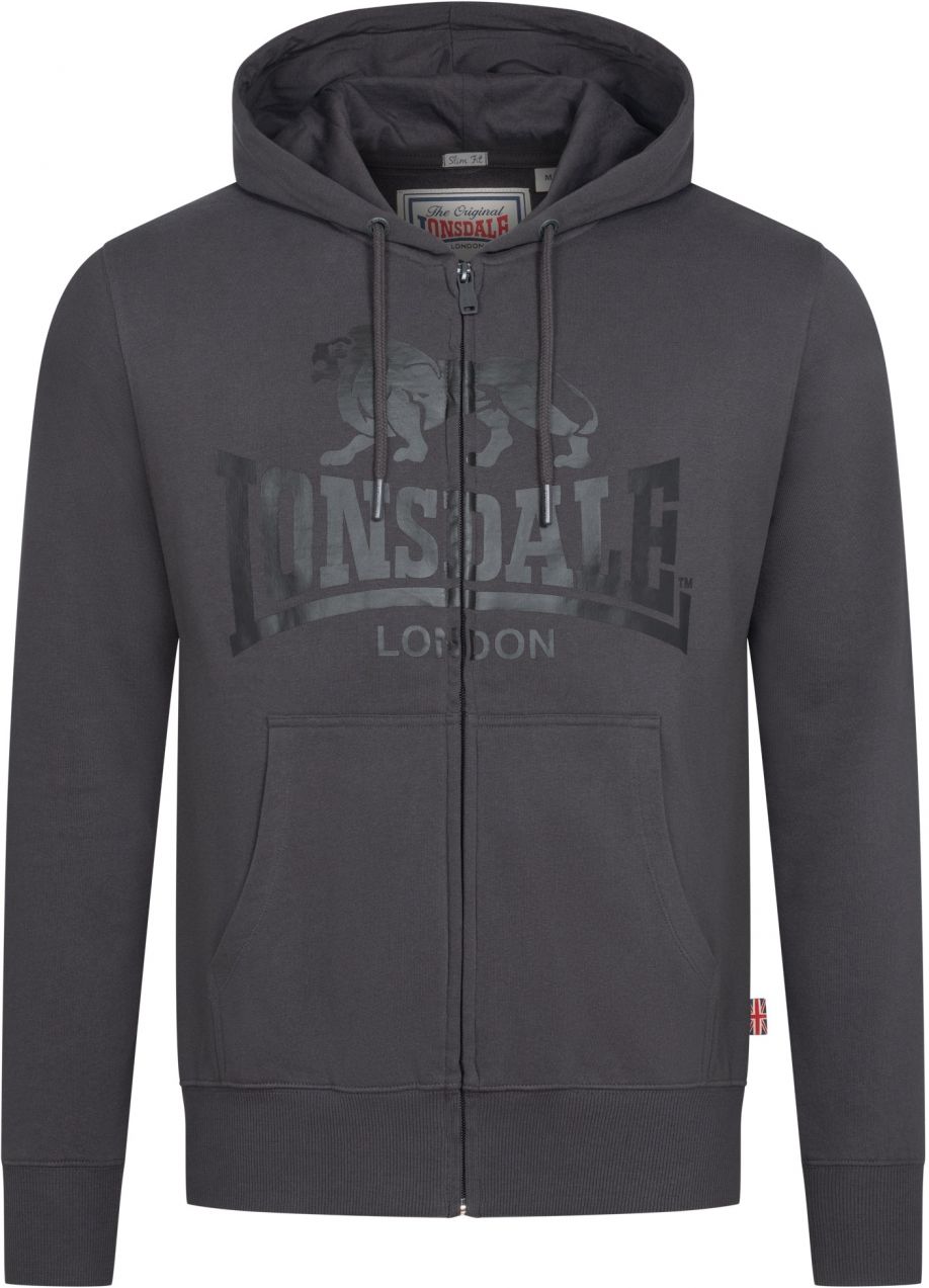 LONSDALE Tepláková bunda 'Krafty'  antracitová / čierna