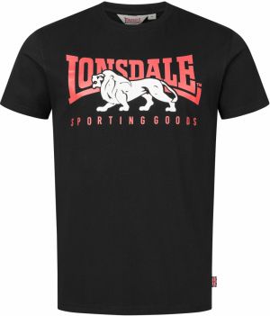 LONSDALE Tričko 'Ervan'  jasne červená / čierna / biela