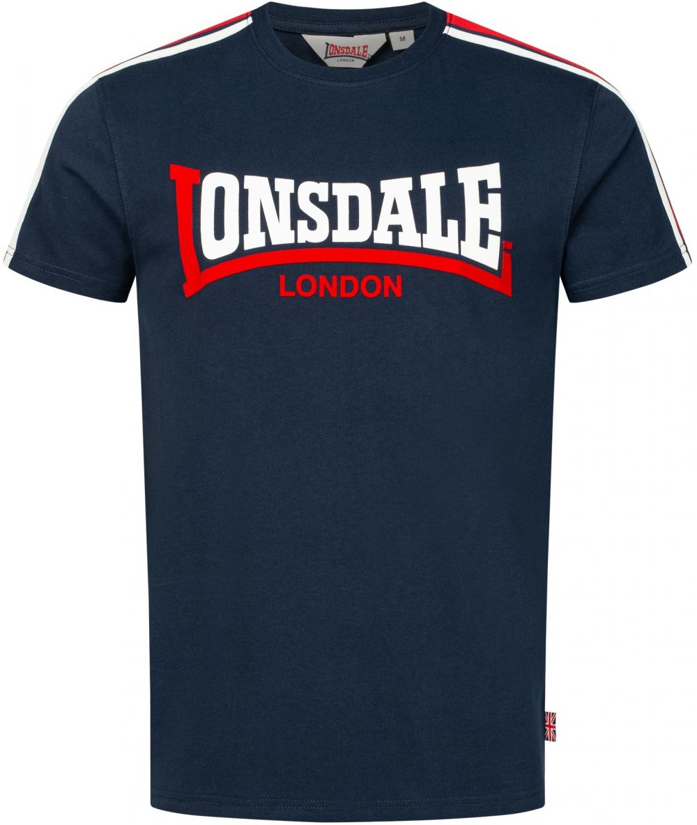 LONSDALE Tričko 'Merryn'  tmavomodrá / ohnivo červená / biela