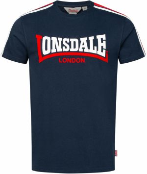 LONSDALE Tričko 'Merryn'  tmavomodrá / ohnivo červená / biela