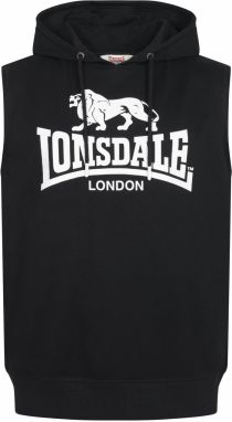 LONSDALE Mikina 'Bignor'  čierna / biela