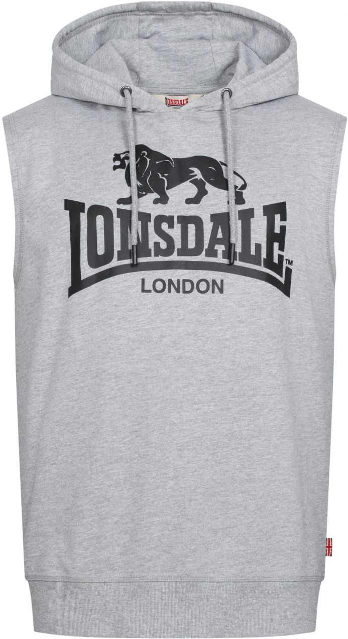 LONSDALE Mikina 'Bignor'  sivá melírovaná / čierna