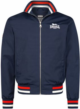 LONSDALE Prechodná bunda 'Newdigate'  tmavomodrá / grenadínová / biela
