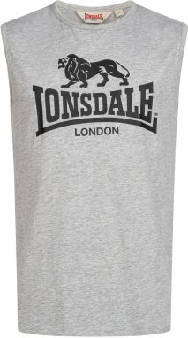 LONSDALE Tričko 'Clopton'  sivá melírovaná / čierna