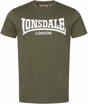 LONSDALE Tričko 'Fulwood'  olivová / biela