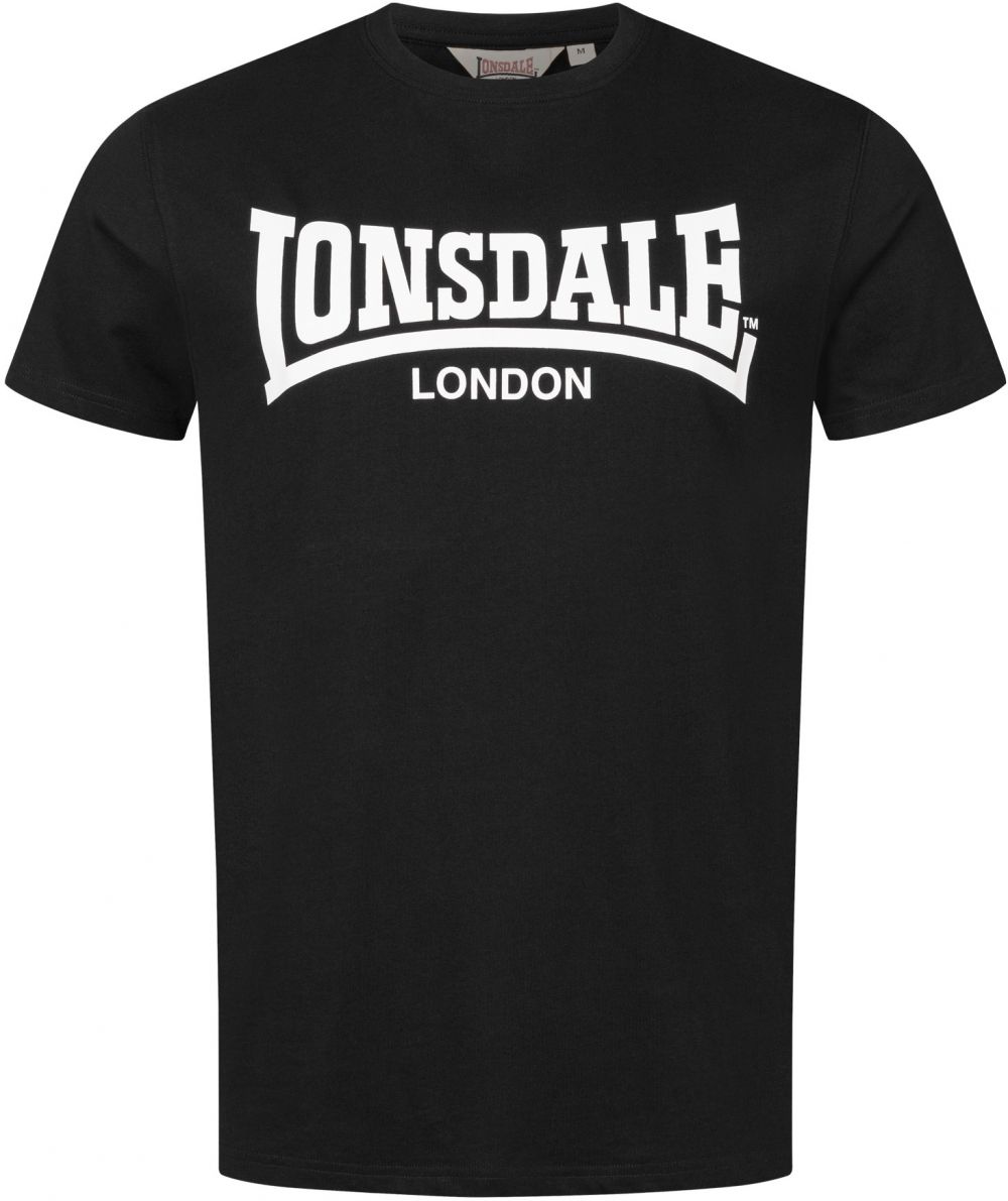 LONSDALE Tričko 'Fulwood'  čierna / biela